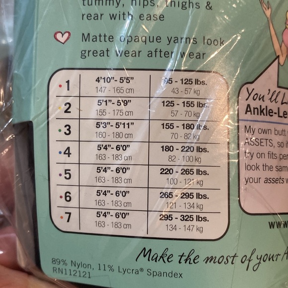 Black Ankle-Length Shaping tights, Love your Assets by Sara Blakely - Picture 2 of 4